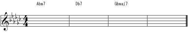 Gbメジャーの譜面